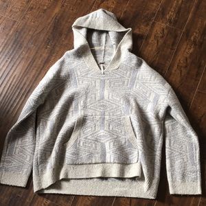 Oversized free people sweater with hood